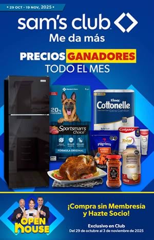 Cuponera SAM'S CLUB | Mejores Ofertas del 29 de Octubre al 19 de Noviembre de 2025